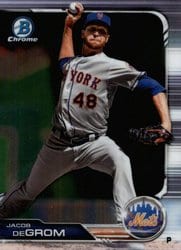 2019 Bowman Chrome Base Set Jacob deGrom #49 card