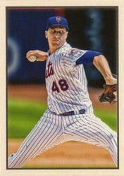 2019 Bowman Heritage Base Set Jacob deGrom #53VR-21 card