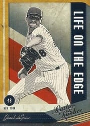 2019 Panini Leather & Lumber Life on the Edge Jacob deGrom #LOE-10 card