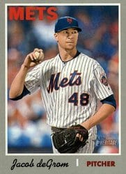 2019 Topps Heritage Base Set Jacob deGrom #419 card