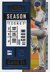2020 Panini Contenders Base Set Jacob deGrom #40 card
