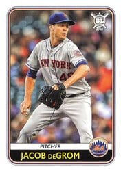 2020 Topps Big League Base Set Jacob deGrom #121 card