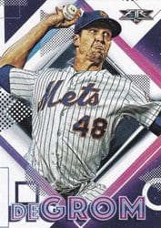 2020 Topps Fire Base Set Jacob deGrom #48 card