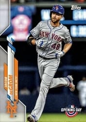 2020 Topps Opening Day Base Set Jacob deGrom #187 card