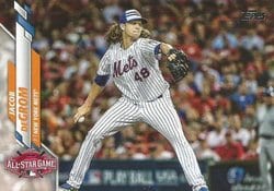 2020 Topps Update Base Set Jacob deGrom #U-299 card