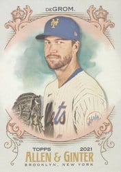 2021 Topps Allen & Ginter Base Set Jacob deGrom #90 card