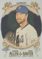 2021 Topps Allen & Ginter Chrome Base Set Jacob deGrom #90 card