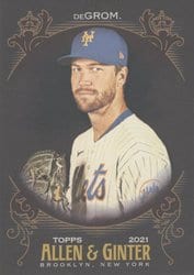 2021 Topps Allen & Ginter X Base Set Jacob deGrom #90 card