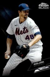 2021 Topps Chrome Black Base Set Jacob deGrom #93 card