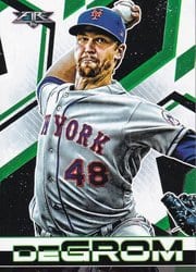 2021 Topps Fire Base Set Jacob deGrom #136 card
