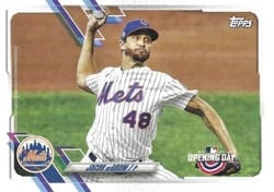 2021 Topps Opening Day Base Set Jacob deGrom #131 card
