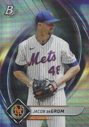 2022 Bowman Platinum Base Set Jacob deGrom #42 card
