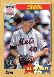 2022 Topps 1987 Topps Baseball All-Stars Jacob deGrom #87AS-36 card