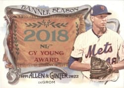 2022 Topps Allen & Ginter Banner Season Jacob deGrom #BS-27 card