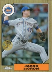 2022 Topps Chrome 1987 Topps Jacob deGrom #87BC-7 card