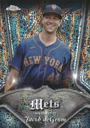 2022 Topps Chrome Pinstriped Jacob deGrom #P-23 card