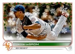 2022 Topps Holiday Base Set Jacob deGrom #HW131b card