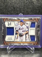 2022 Topps Museum Collection Single-Player Primary Pieces Quad Relics Jacob deGrom #SPPPQR-JD card