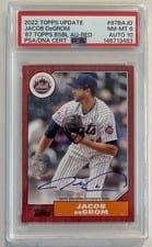 2022 Topps Update 1987 Topps Autographs Jacob deGrom #87BA-JD card