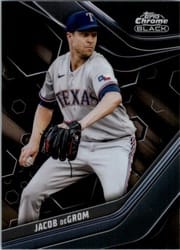 2023 Topps Chrome Black Base Set Jacob deGrom #56 card