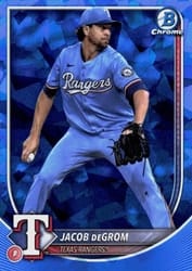2025 Bowman Chrome Sapphire Edition Base Set Jacob deGrom #47 card