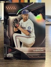 2026 Topps Chrome Black Base Set Jacob deGrom #107 card