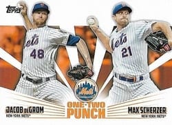 2023 Topps One-Two Punch Jacob deGrom / Max Scherzer #12P-15 card