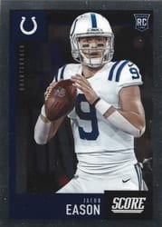 2020 Panini Chronicles 2020 Score Update Rookies Signatures Jacob Eason #458 card