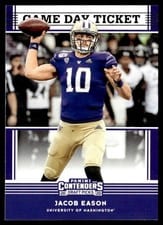 2020 Panini Contenders Draft Picks Game Day Ticket Jacob Eason #20 card