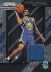 2018-19 Panini Prizm Sensational Swatches Jacob Evans III #75 card