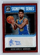 2018 Panini Donruss Optic Signature Series Jacob Evans III #JEV card