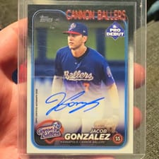 2024 Topps Pro Debut Autographs Jacob Gonzalez #PD-19 card