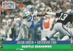 1991 Pro Set Base Set Jacob Green #661 card