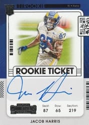 2021 Panini Contenders Base Set Jacob Harris #138 card
