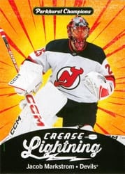 2024-25 Parkhurst Champions Crease Lightning Jacob Markstrom #CL-4 card