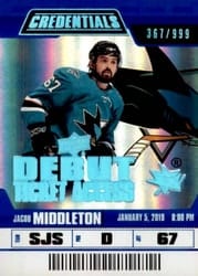 2019-20 Upper Deck Credentials Base Set Jacob Middleton #84 card