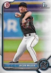 2022 Bowman Draft Base Set Jacob Miller #BD-195 card
