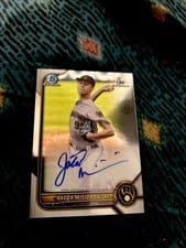 2022 Bowman Draft Chrome Autographs Jacob Misiorowski #CDA-JMI card