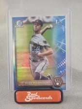 2022 Bowman Draft Chrome Jacob Misiorowski Blue Refractor #BDC-132 card
