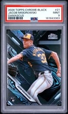 2026 Topps Chrome Black Damascus Jacob Misiorowski #DAM-21 card