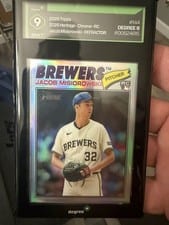 2026 Topps Heritage Jacob Misiorowski Refractor Chrome #144 card