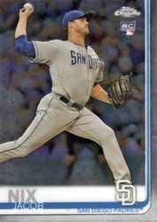 2019 Topps Chrome Base Set Jacob Nix #182 card