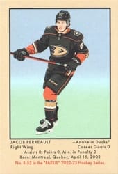 2022-23 Parkhurst Champions 51 Retros Jacob Perreault #R-53 card