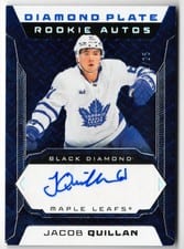 2025-26 Upper Deck Black Diamond Diamond Plate Rookie Auto Jacob Quillan #DPR-JQ card