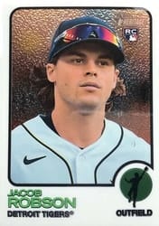 2022 Topps Heritage Chrome Jacob Robson #588 card