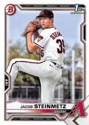 2021 Bowman Draft Base Set Jacob Steinmetz #BD-83 card