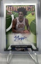 2023-24 Finest Rookie Finest Autographs Jacob Toppin #RFA-JT card