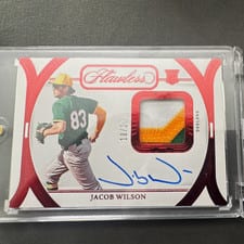2024 Panini Flawless Prime Patch Autographs (Horizontal) Jacob Wilson #PPH-JW card