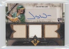2025 Topps Museum Collection Single Player Signature Swatches Triple Relic Autographs Jacob Wilson #SPTRA-JWI card