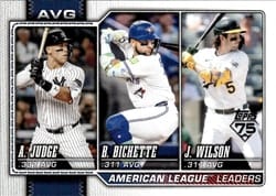 2026 Topps Base Set Jacob Wilson/Aaron Judge/Bo Bichette #204 card